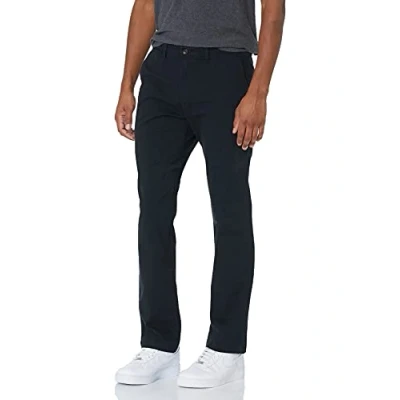 Abbildung von Amazon Essentials Herren Lässige Stretch Chinohose mit sportlicher Passform (in Übergrößen erhältlich), Schwarz, 31W / 32L