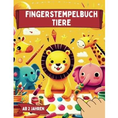 Abbildung von Fingerstempelbuch Tiere: Finger Malen ab 2 Jahre Fingerstempeln, und Basteln Für Jungen Mädchen