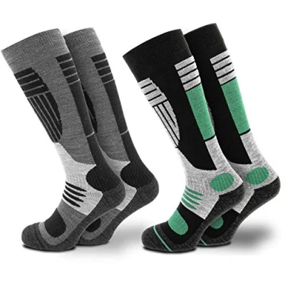 Abbildung von Occulto Herren Skisocken 2er Pack, 4er Pack (Modell: Felix) 2 Paar Grün Schwarz 47 50