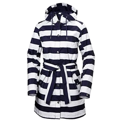 Abbildung von Helly Hansen Damen Lyness II Regenmantel, M, Streifen Abendblau