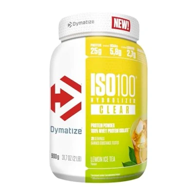 Abbildung von Dymatize ISO 100 Hydrolyzed Clear Lemon Ice Tea 900g Whey Protein Pulver