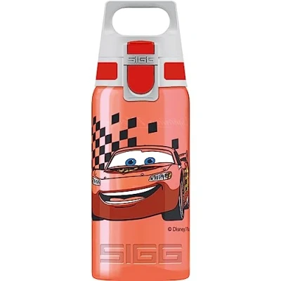 Abbildung von SIGG Trinkflasche Kinder Viva One Disney Cars Für Kohlensäurehaltige Getränke Geeignet Auslaufsicher Spülmaschinenfest BPA frei Sport &amp; Schule Rot 0,5L