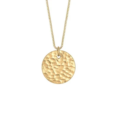 Abbildung von Elli Halskette Damen Plättchen Kreis Gehämmert in 925 Sterling Silber