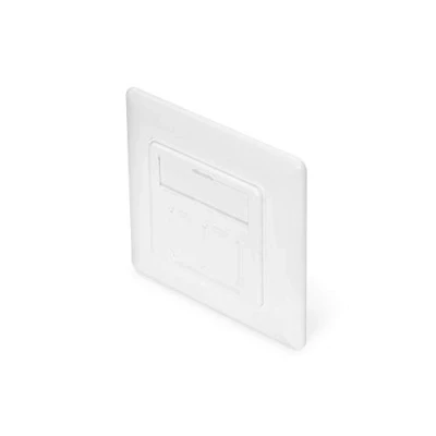 Abbildung von DIGITUS Anschlussdose Für Keystone Modul 2 Port 45 Gewinkelt Designfähig Mit Staubschutz Kappe Weiß