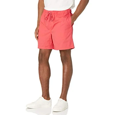 Abbildung von Amazon Essentials Herren Shorts mit Kordelzug und 15 cm Innenbeinlänge, Korallenrosa, L