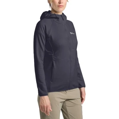 Abbildung von Jack Wolfskin Kolbenberg Hooded FZ W Trainingsjacke, Damen, Größe: Small, Graphite