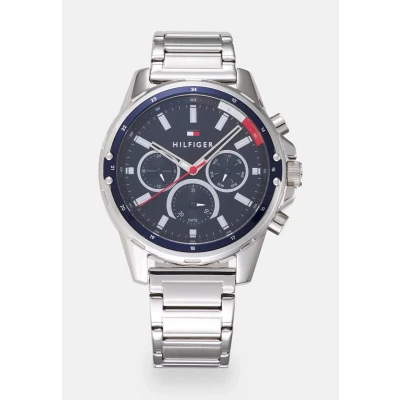 Abbildung von Tommy Hilfiger Mason Uhr silvercoloured, Herren, Größe: One Size, Silver coloured
