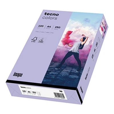 Abbildung von inapa farbiges Druckerpapier, buntes Papier tecno Colors: 120 g/m², A4, 250 Blatt, violett