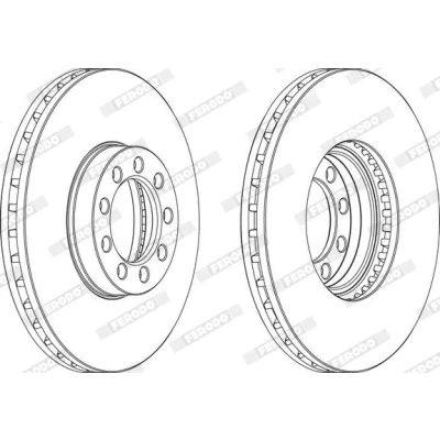 Abbildung von FERODO PREMIER FCR329A Bremsscheibe 301 30 9 Belüftet ohne Schrauben IVECO: DAILY 6 , 4 Kasten/Kombi,