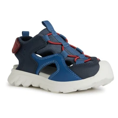 Abbildung von Geox Airadyum Trekkingsandale für Kinder, Größe: 36, Navy red Schuhe