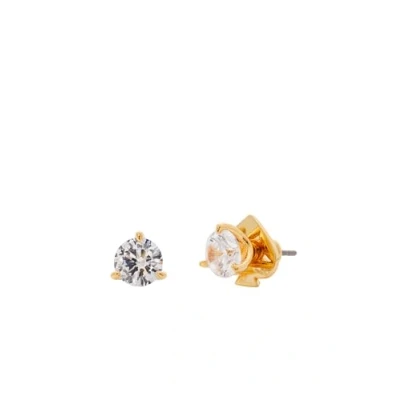 Abbildung von kate spade new york MINI TRIO Prong Studs Ohrringe clear/goldcoloured, Damen, Größe: One Size, Clear/gold coloured