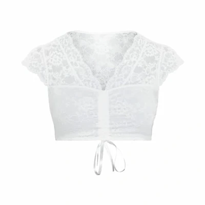 Abbildung von Susa Damen 5567 Wiesn Zauber Dirndl Bluse Flügelarm, Ivory, 34