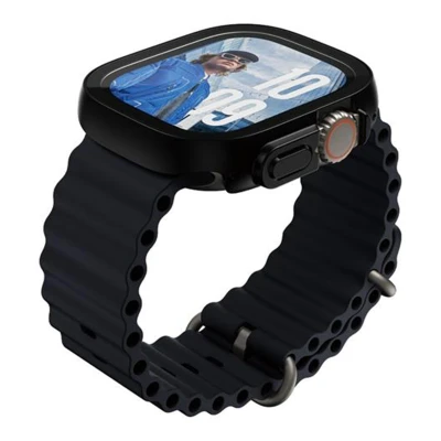 Abbildung von Full Body Case Slim für das Apple Watch Ultra (2) 49 mm Black Schwarz Silikon Und TPU (weich) Smartwatch Armbänder