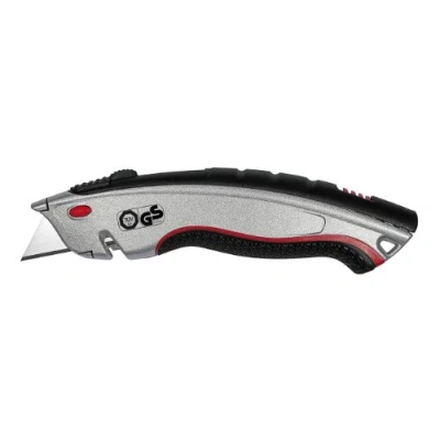 Abbildung von Wedo 78850 Safety Cutter Profi Plus (mit automatischem Klingenrückzug inklusive 5 Trapez Ersatzklingen) silber