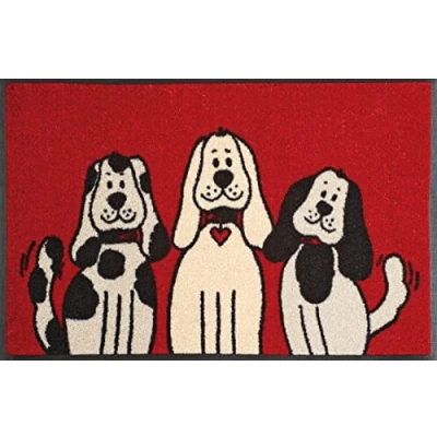 Abbildung von wash+dry Fußmatte, Three Dogs 50x75 cm, innen und außen, waschbar