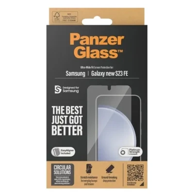 Abbildung von PanzerGlass Displayschutzglas »Ultra Wide Fit Screen Protection«, für Samsung Galaxy S24 FE, Displayschutzfolie, Schutzfolie, Bildschirmschutz, kratz &amp; stoßfest