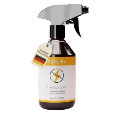 Abbildung von StaticEx Antistatik Spray Kleidung Geruchsneutrales Antistatisches Spray, Anti Static für Kleidung, Teppich, Möbel &amp; Textilien, Auto Antistatikspray (250 ml (1er Pack))