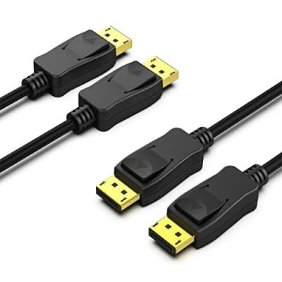 Abbildung von BENFEI [VESA zertifiziert] DisplayPort DP 1.2 Kabel 3M 4K, 2 Stück auf 4K@60Hz 2K@165Hz/144Hz/120Hz, geeignet für PC Monitor Gaming Grafikkarte