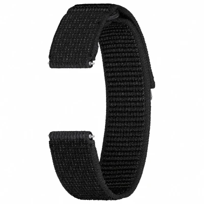 Abbildung von ﻿Original Feather Fabric Band Wide M/L für die Galaxy Watch 6 / Classic 5 Pro Schwarz Armband Stoff Samsung Originele