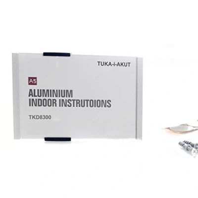 Abbildung von TUKA i AKUT Büro Türschild A5, Aluminium und Acryl Abdeckung, Büroschild zum selbst beschriften für schild 210 mm x 149 mm, Infoschild Wandmontage Anschrauben/Ankleben, TKD8300 A5