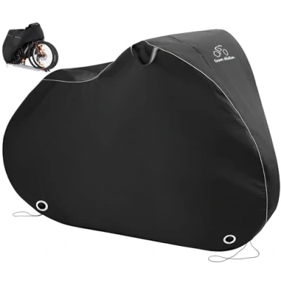 Abbildung von TeamObsidian Fahrradabdeckung wasserdichte Fahrradgarage für 2 Fahrräder Hochbelastbare Strapazierfähige Fahrrad Abdeckung &amp; Regenschutz Outdoor Fahrradschutzhülle Fahrradplane
