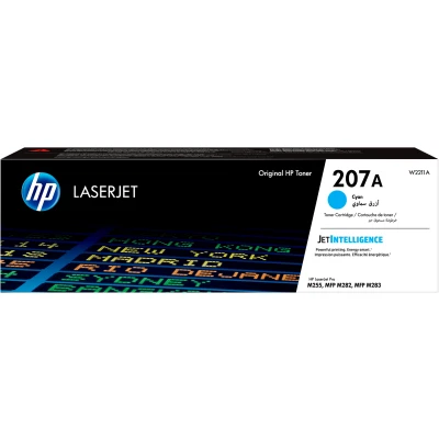 Abbildung von HP 207A (W2211A) Cyan Original Toner für Color LaserJet Pro M283 / M282 M255