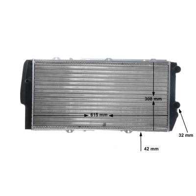 Abbildung von MAHLE ORIGINAL CR 404 000S Kühler, Motorkühlung für Fahrzeuge mit/ohne Klimaanlage 615 309 44 Kühlrippen mechanisch gefügt AUDI: 100 C3 Saloon