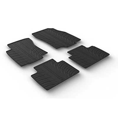 Abbildung von Gledring 0030 Fußmattensatz Gummi vorne und hinten 4 schwarz 750mm 550mm