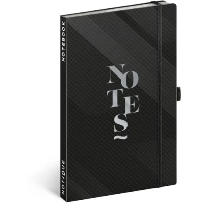 Abbildung von NOTIQUE Notizbuch Liniert mit Gummiband 13x21cm ca. A5, Designer Hardcover Notebook, Notizblock, Notizheft, Journal, Tagebuch für Erwachsene, Damen (Elegant)