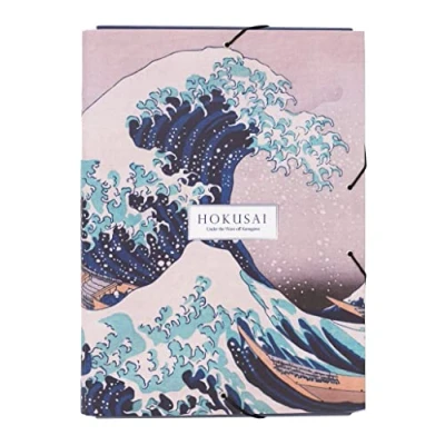 Abbildung von Grupo Erik Sammelmappe Hokusai Dokumentemappe Die Große Welle Vor Kanagawa Ordnunsmappe Heftmappe mit Gummiband und Innenklappe Mappe A4 für Ihre Dokumente