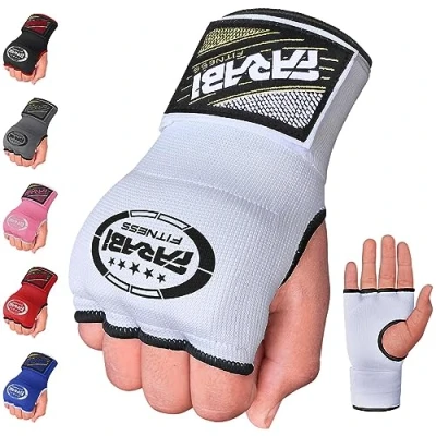 Abbildung von Farabi Sports Innenhandwickel für Kinder und Erwachsene innenhandschuhe boxen Box Bandagen männer &amp; Frauen MMA Muay Thai Training boxbandagen (White, S/M)