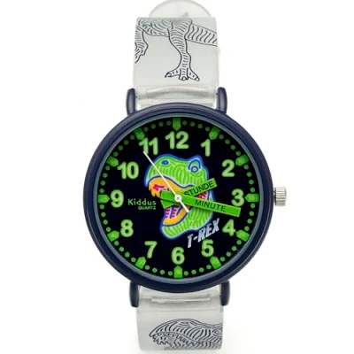 Abbildung von Kiddus TIME Teacher Deutsch Uhr trex glow in the dark für Kinder, Größe: One Size, T rex