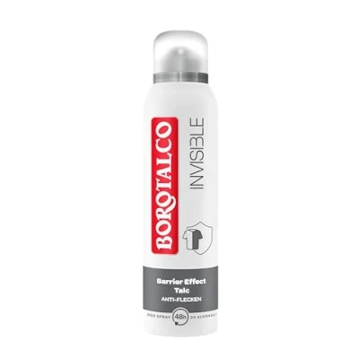 Abbildung von Borotalco Invisible Bodyspray 48 Stunden Schutz gegen schlechte Gerüche und Schweißflecken dank der Barrier Effect Talc Formel 0% Alkohol Deodorant Deo Herren &amp; Damen