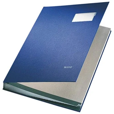 Abbildung von Leitz 57010035 Unterschriftsmappe, 10 Fächer, Überzug PP, blau
