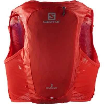 Abbildung von Salomon Adv Hydra Vest 8 Unisex Hydrationsweste Trail running Wandern MTB, Komfort und Stabilität, Schneller Zugriff auf Flüssigkeitszufuhr, Einfaches Design, Rot, S