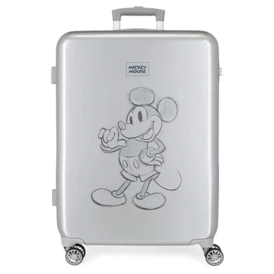 Abbildung von Disney Mickey 100 Mittelgroßer Koffer Grau 48 x 68 26 cm Starres ABS Seitenkombinationsschloss 70 l 3 kg 4 Doppelrollen