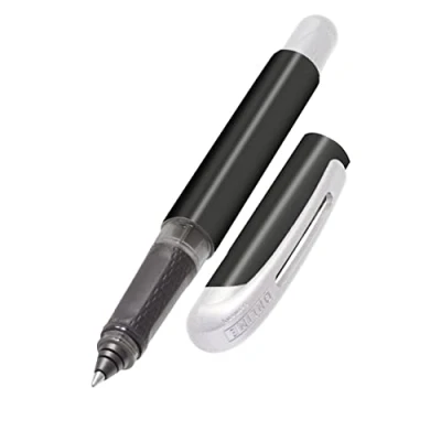 Abbildung von Online Tintenpatronen Rollerball College Black, für Rechtshänder und Linkshänder, ergonomisches Griffstück, hochwertiger Roller Ball, Standard Tintenpatronen, inkl. Kombipatrone blau