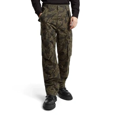 Abbildung von G STAR Regular Straight Cargohose, Herren, Größe: 31x34, Shadow olive island camo