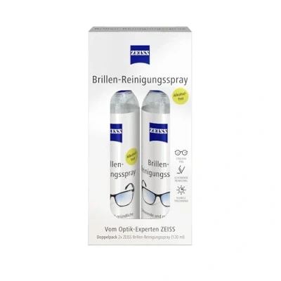 Abbildung von ZEISS Brillen Reinigungs Spray Doppelpack mit 2x 120ml Inhalt zur schonenden &amp; gründlichen Reinigung Ihrer Brillengläser alkoholfrei