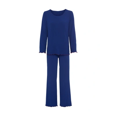 Abbildung von Lascana LSCN BY Nachtwäsche Set, Damen, Größe: 36/38, Navy