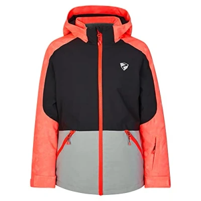 Abbildung von Ziener Mädchen Amely Ski Jacke Winter wasserdicht winddicht warm, tie dye hot red, 176 EU