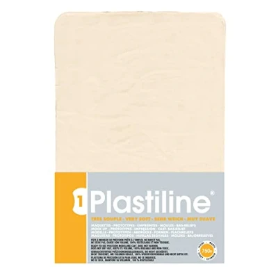 Abbildung von J. Herbin 7140T Plastilin für den Modellbau, 750g, zum modelieren, HG40, sehr flexibel, 1 Block, Elfenbein