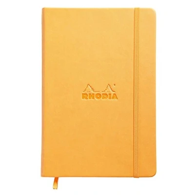 Abbildung von Rhodia 118768C Web Notebook (DIN A5, 14,8 x 21 cm, elfenbein, liniert, dot grid, 90 g, 96 Blatt) 1 Stück orange