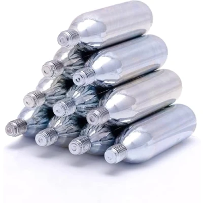 Abbildung von NEMT 10 Stück CO2 Kapseln mit Gewinde 16g für Luftpumpen Minipumpen