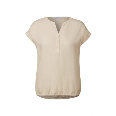 Abbildung von Cecil Kurzarm Bluse, Damen, Größe: Small, Beige