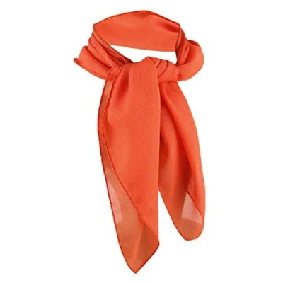 Abbildung von TigerTie Damen Chiffon Nickituch in orange einfarbig unicolor Halstuch Größe 50 cm x
