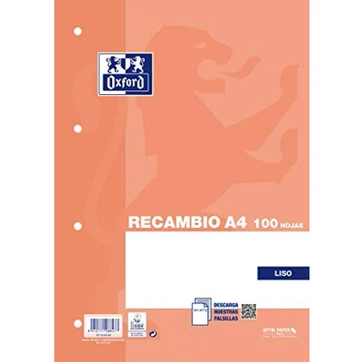 Abbildung von OXFORD 100430209 Ersatzpapier 100 Blätter A4 90G leer