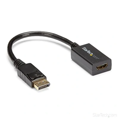 Abbildung von StarTech.com DisplayPort auf HDMI Adapter passiver DP zu Video Konverter 1080p VESA Zertifiziert Monitor/Display/Projektor Dongle Einrastender Stecker (DP2HDMI2)