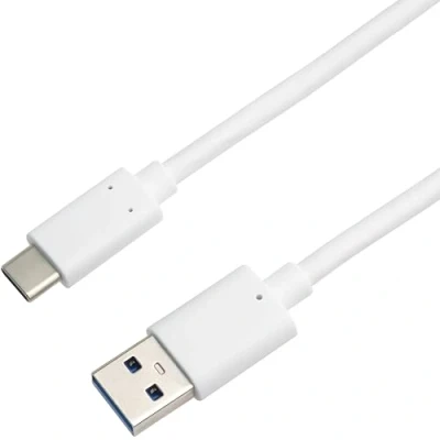 Abbildung von PremiumCord USB C zu 3.0 Verbindungskabel 3m, SuperSpeed ​​Datenkabel bis 10Gbit / S, Anschluss 3A, 3.1 Generation 2 Typ Stecker, Farbe Weiß, Länge 3m