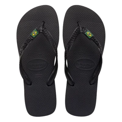Abbildung von Havaianas Unisex Brasil Zehentrenner, Schwarz, 33/34 EU